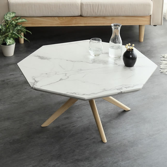 g108083]Collet 八角形センターテーブル 木製テーブル | 家具