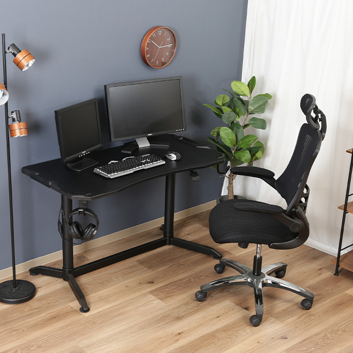 サイドテーブル　パソコンテーブル　机　オフィス椅子セット