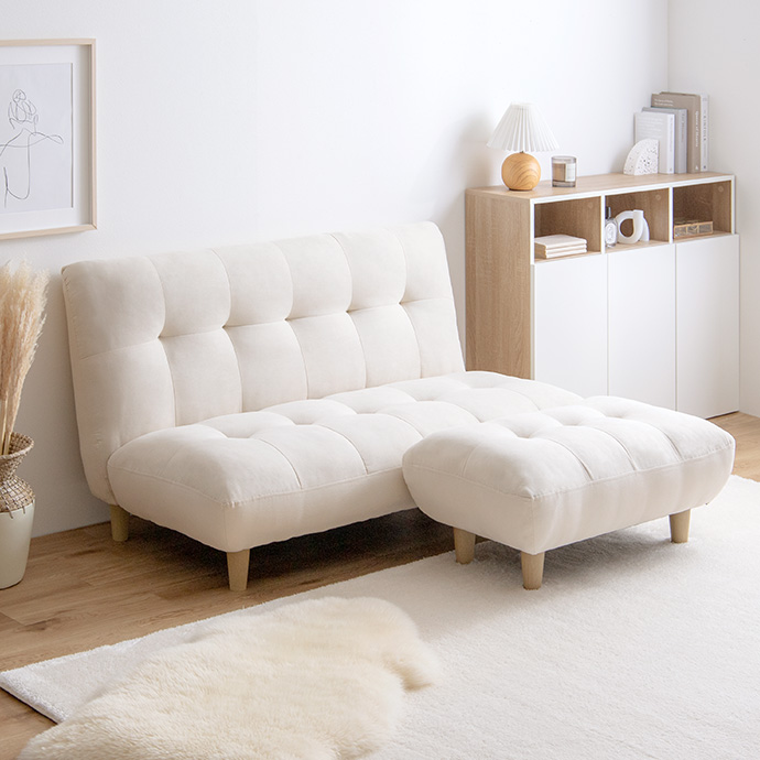 家具・インテリアコンパクトソファー二人かけ用高さ３段階調節可能 可愛いデザインです