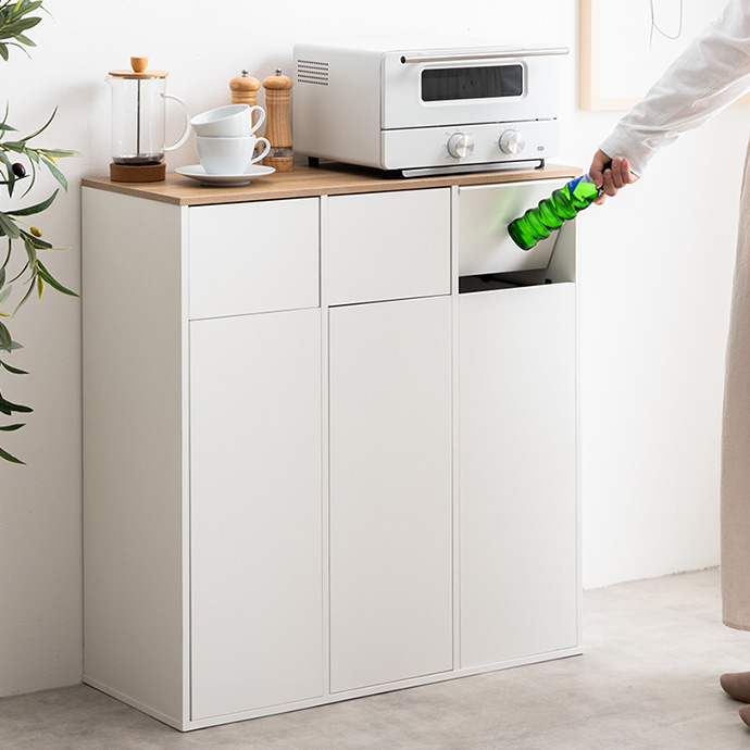 g134080]【幅74.5cm】Toy 3連式ゴミ箱 ゴミ箱 | 家具・インテリア通販