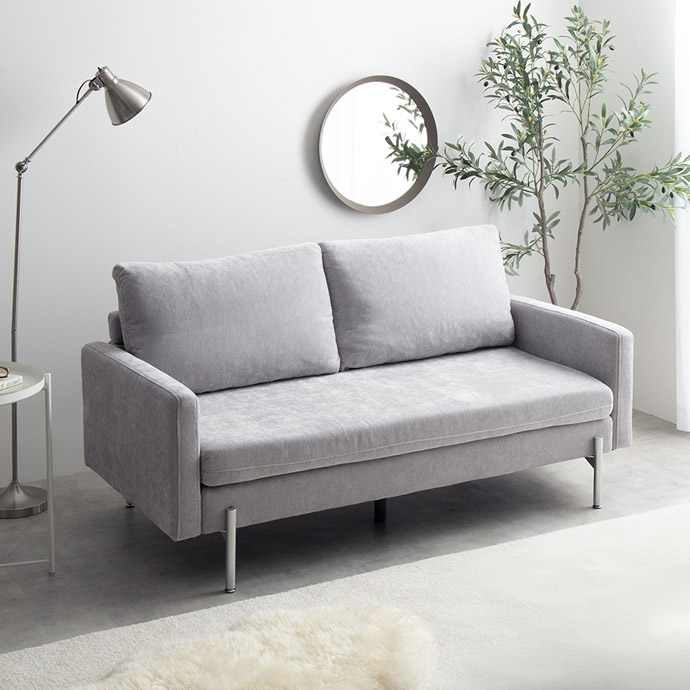 グレー 二人掛けソファ 153cm 楽天市場】【期間限定 P2倍】ソファ 2人用掛けファブリック 肘