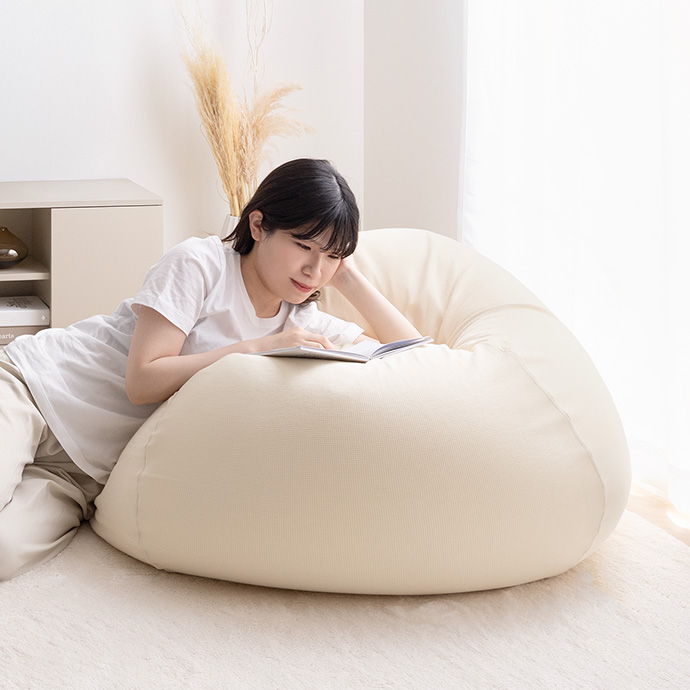 L字型ビーズクッション 黒 楽天市場】ビーズクッション CUBE L ブラックの通販