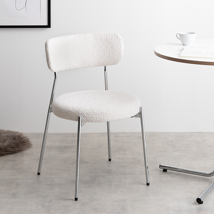 【新品・未使用】Triangolo Chair ダイニングチェア 椅子　シルバー Amazon｜Triangolo Chair ダイニングチェア 椅子 シルバー