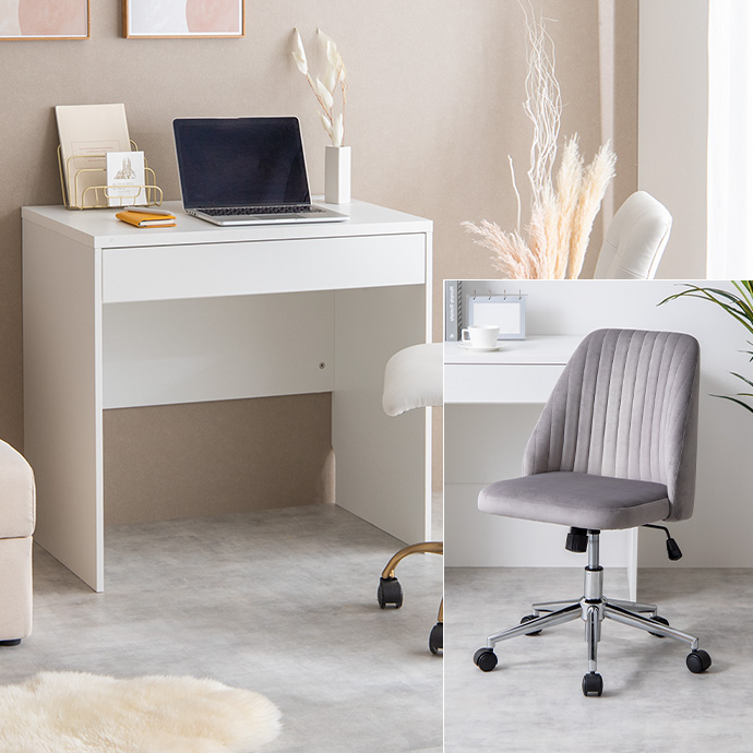 g350004]【デスクセット】Lino+Fleur デスク+チェア 2点セット