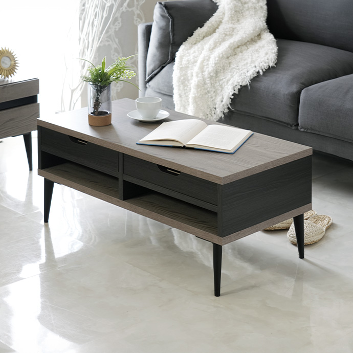 g6185]【幅90cm】Noir センターテーブル 木製テーブル | 家具 