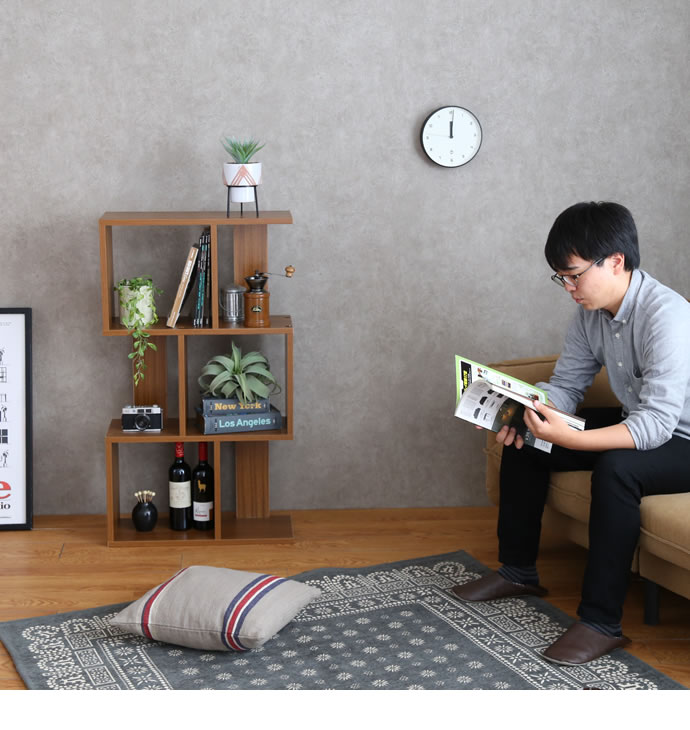 g128019]Wake S字型ディスプレイラック ラック | 家具・インテリア通販