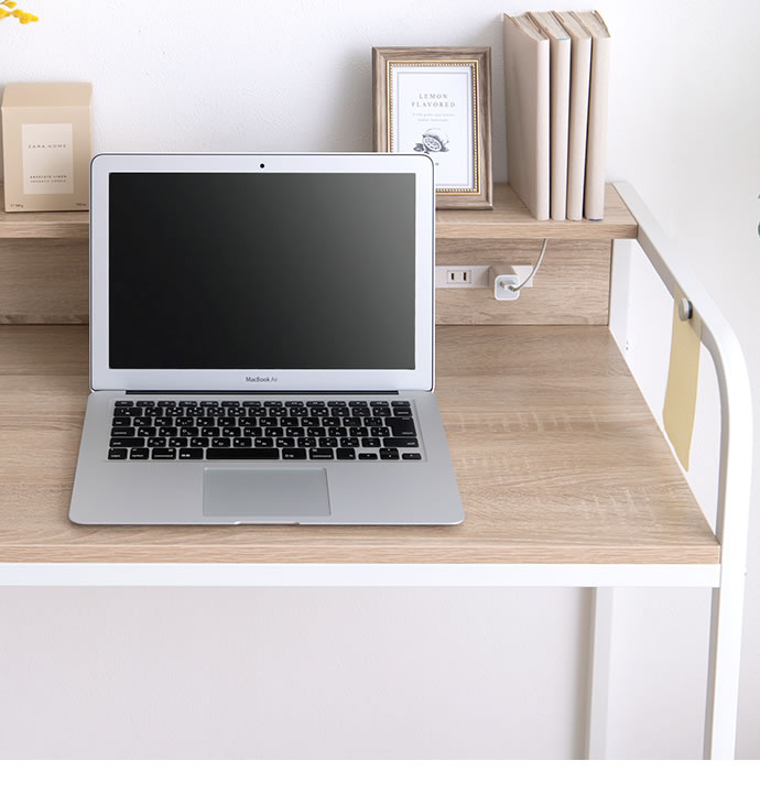 【送料無料】【幅80cm】Keily 棚付きデスク 机 収納 コンセント付き g159006]【幅80cm】Keily 棚付きデスク パソコンデスク | 家具