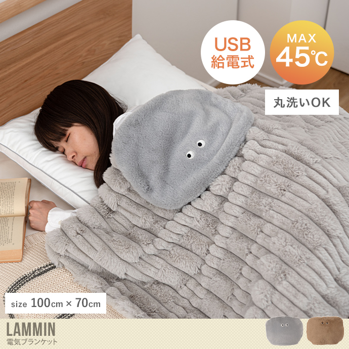 【100cm×70cm】Lammin 電気ブランケット