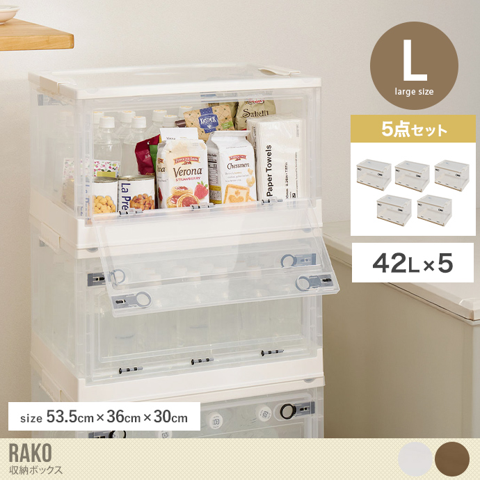 【Lサイズ】収納ボックス(5点セット)