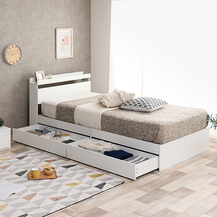 G セミダブル Pluto 収納付きベッド 収納付きベッド 家具 インテリア通販は家具350 公式